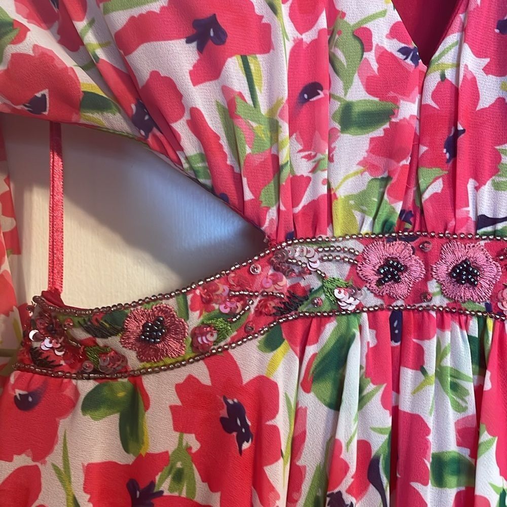 Mac Duggal Lenna Floral Cut Out Mini Dress - Picture 6 of 9